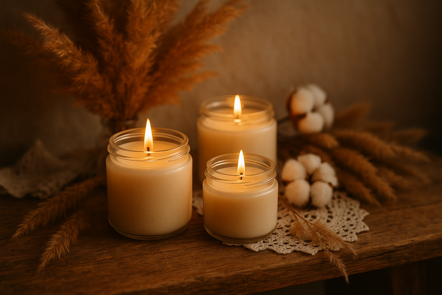 Soy candles before/after lifestyle transformation